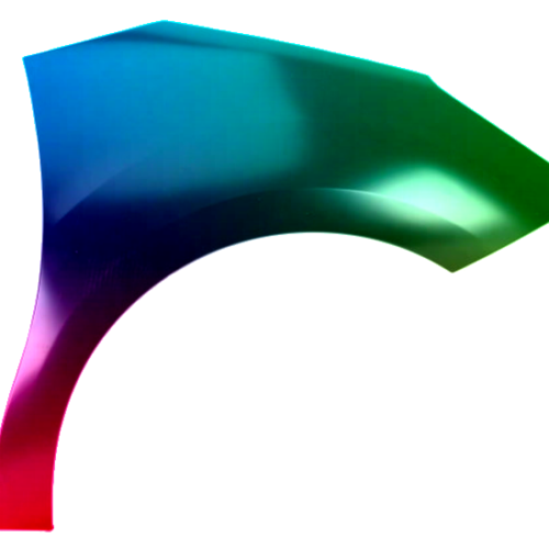 Spatbord rechts DS 3 uit 2015 Gespoten in de gewenste kleur