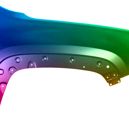 Spatbord rechts Jeep Renegade (BU) van 2014 Gespoten in de gewenste kleur